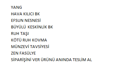 HER TÜRLÜ İTEM MEVCUT.PM ATIN İLAN AÇILSIN UYGUN FİYAT ANINDA TESLİM