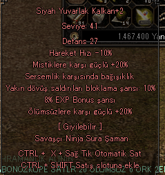 sersem 10 blok 20 ölümsüz 20 mistik 8xp bonus sanslı syk