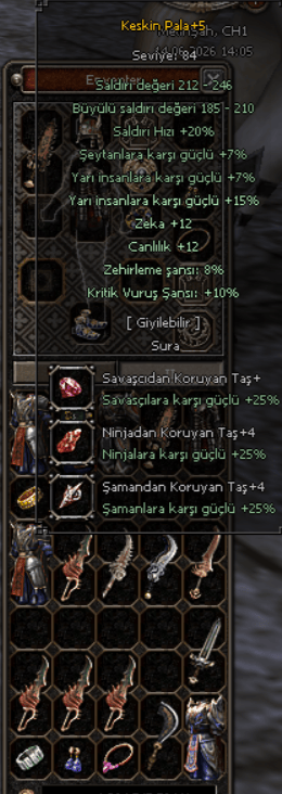 ÇİFT YARI KESKİN PALA