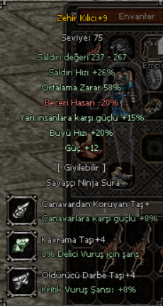 58 ORT YARI GÜÇ ZEHİR