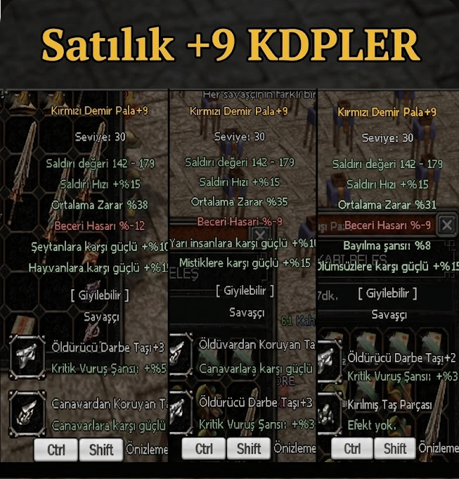 +9 KDPLER ORTALAMALI TEKLİF VER AL 3ÜDE SATILIK