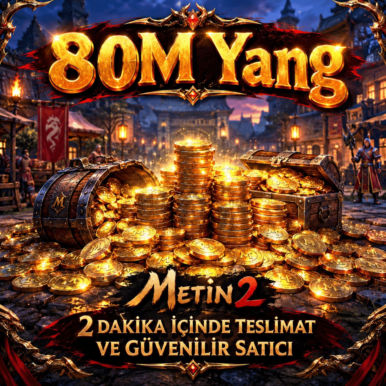 80 M Yang 1440 TL | 1M = 18TL | En Uygun Fiyat | Anında Teslimat
