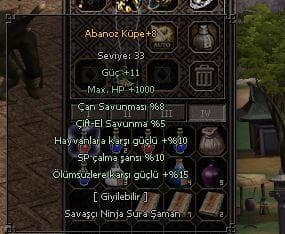+8 ABANOZ KÜPE