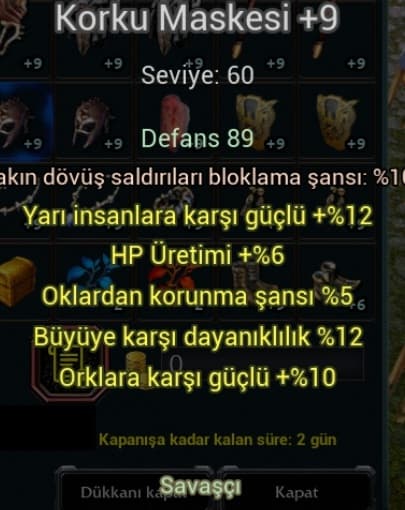 KORKU MASKE