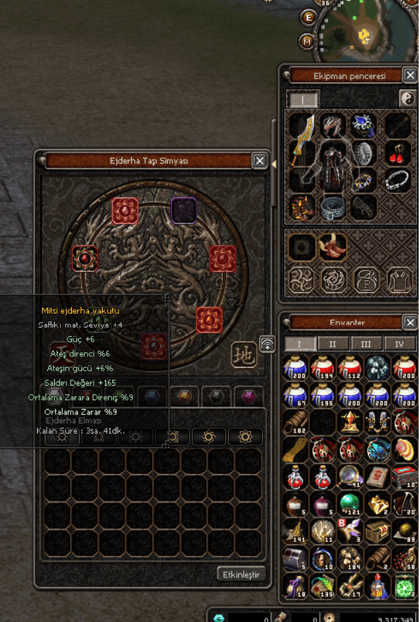 110 level sura 3P ITEMLI mitsi set simya