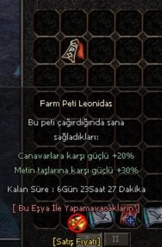 FARM PETİ LEONİDAS +30 METİN