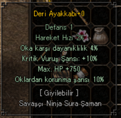 EN ELİT AYAKKABI 10 KRİTİK 750 HP OK SAV BLOK
