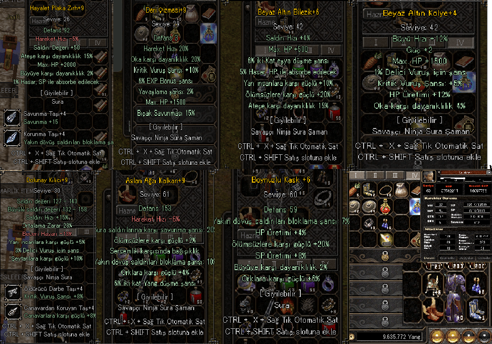 63 level büyülü sura 2.5 kutu exp dolu hesap