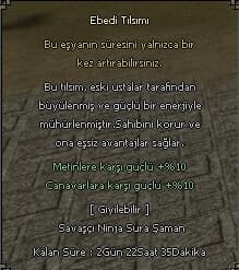 EBEDI TILSIM UZATMA ATILMAMIS