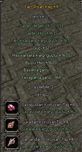 9 YARI INSAN KILICI