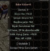 +9 ABANOZ +8 BAKIR KOLYE