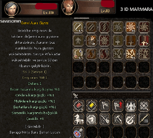 3 ID MARMARA - 100 LVL HAVA P SAVAŞCI - 83 LVL NINJA