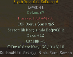 +6 sersem 12 zeka 10  ölümsüz syk