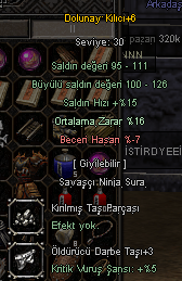 +6 16 ORT DOLUNAY +3 ÖLDÜRÜCÜ TAŞLI YOK BU FİYATA