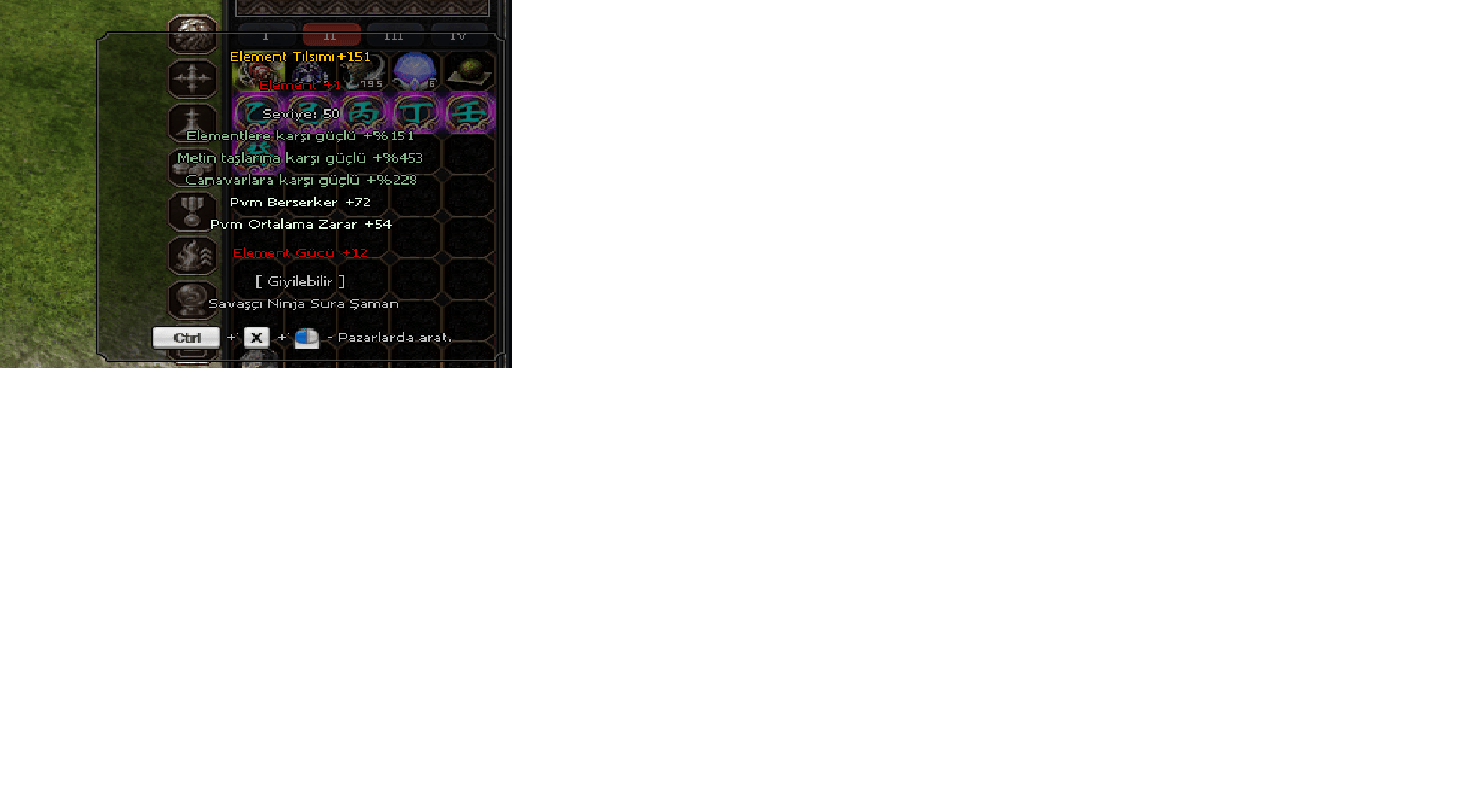 +151 element tılsımı görseldeki gibi