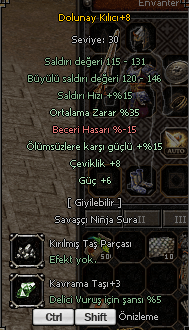 +8 DOLU 35 ORT 6 GÜÇ 5 EFSUN +3 KAVRAMA TAŞI 950 TL SON FIYAT +3 TAŞLI