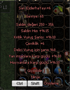 SARI EJDERHA YAYI 5/4 ELİT!
