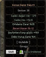 +9 KIRMIZI DEMİR PALA - KDP UYGUN FİYATA HAYIRLI OLSUN