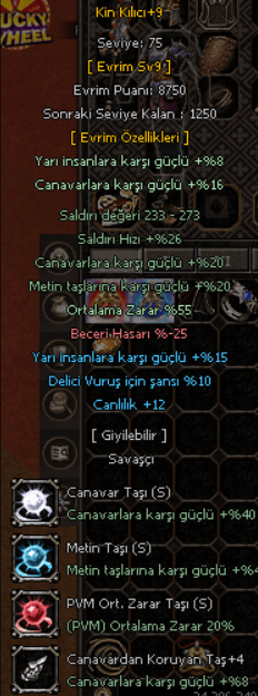 FULL TAŞLI 55 ORT +9 KİN KILICI TEKLİF VER SATALIM