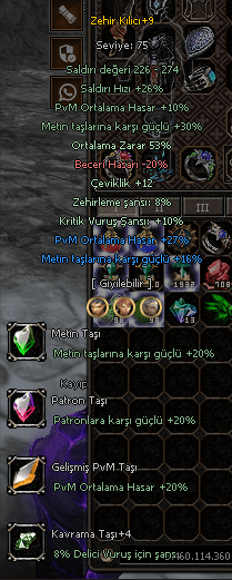 +9 ZEHİR 53 ORT 27PVM (AÇIKLAMA OKU)