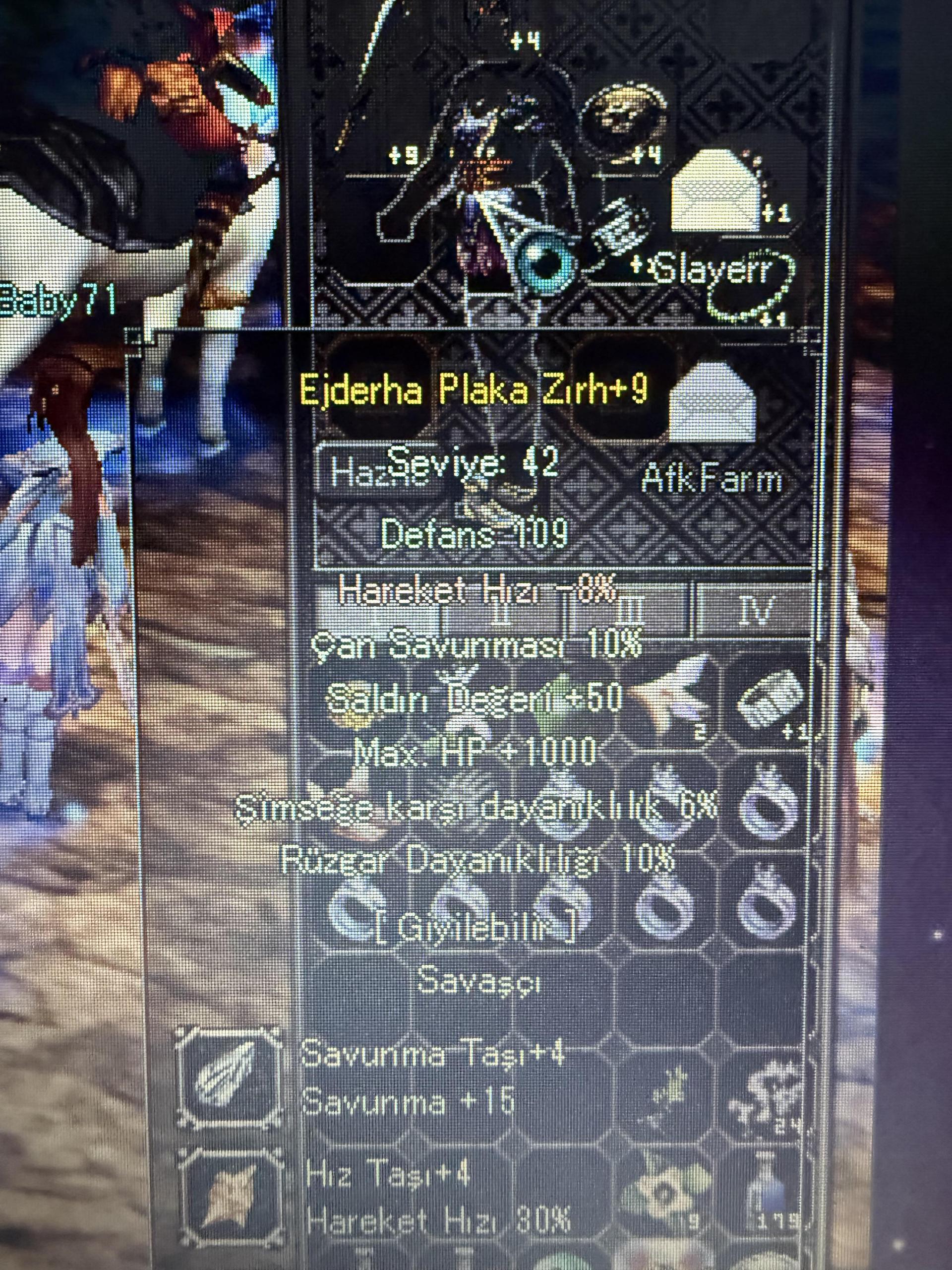 +9 Dolu +9 Ejderha Plaka Zırh