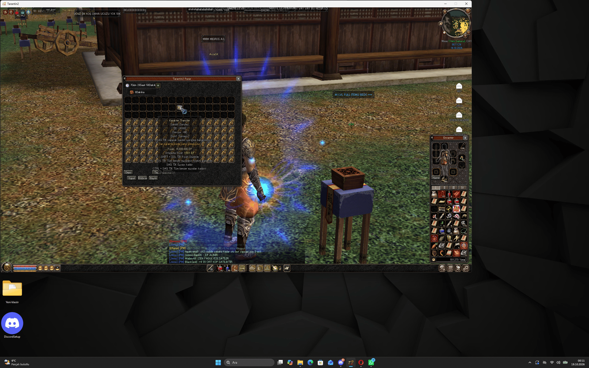 44 LVL FULL EŞYALİ İTEMLİ BEDO  MAVİ DEPO ARK