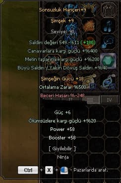 500 ORT SONSUZLUK HANÇERİ ELEMENT VS EKLİ.