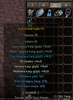 +9 RUH KRİSTALİ SETİ % 94 PVM ORT ZARAR % 88 PVM FARM HASAR
