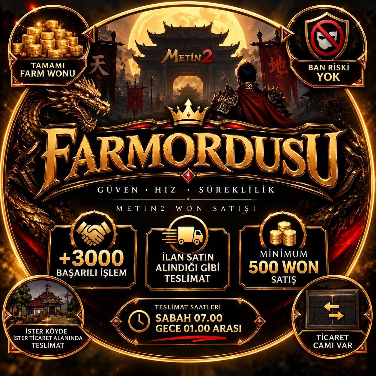 3000 WON 30.000 TL HEMEN TESLİM FARM WONU