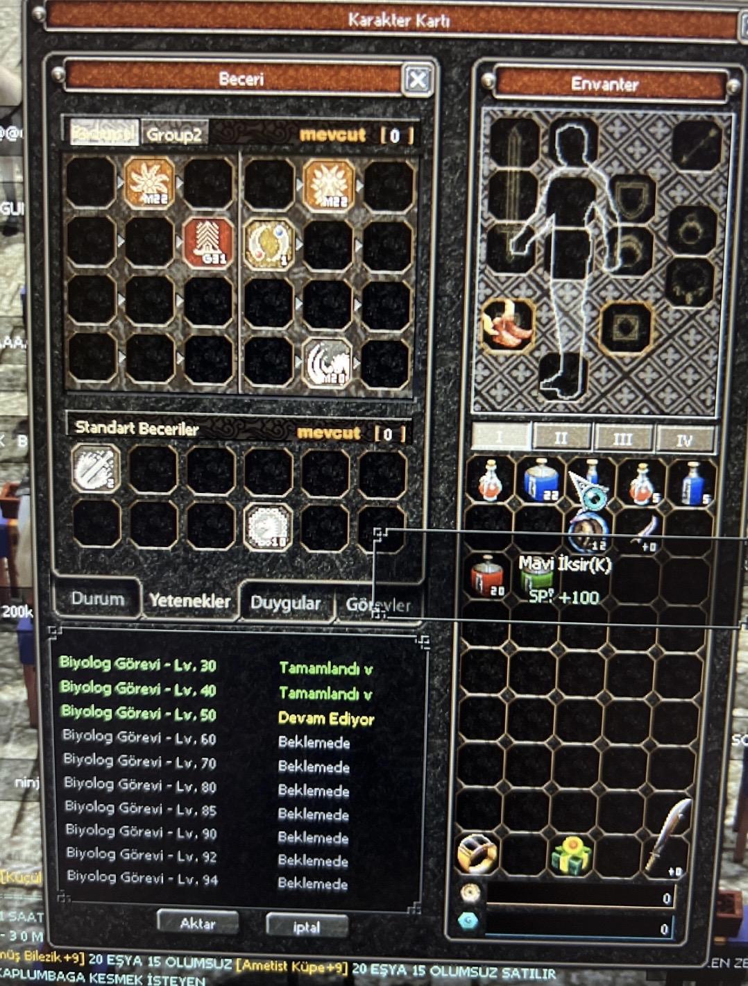 65 LEVEL HAVA G BOŞ CHAR AL BİTİR
