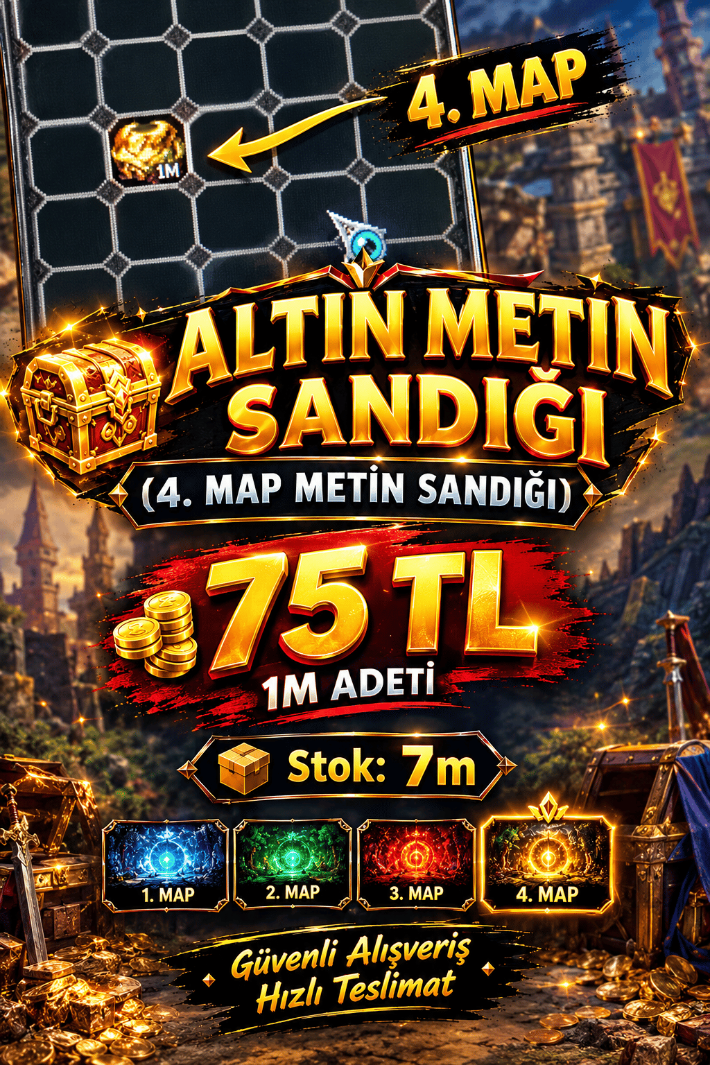 7m adet 500TL 1M 75TL DEN PARCA SATILIR