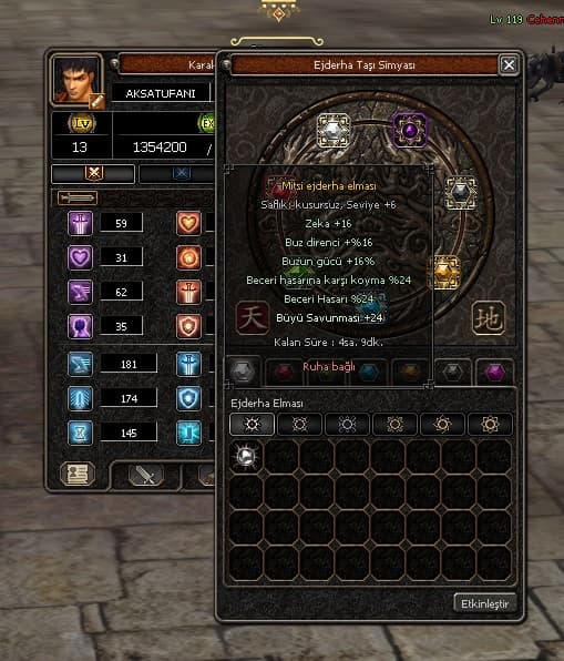 13 LVL SİMYALI İTEMLİ SAVAŞÇI