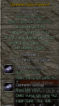 +9 Cennetin Gözü Kolye