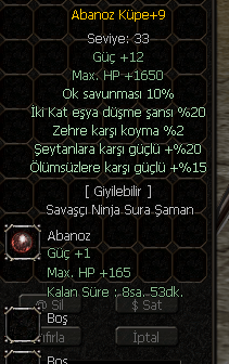75 Farmlık İtemli Bedensel Canavar P