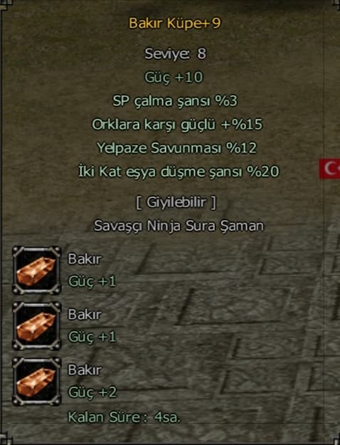+9 BAKIR KÜPE 20 EŞYA 4 EFSUN