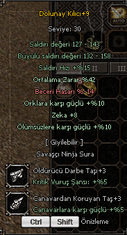 +9 42 ORT 8 ZEKA 10 ÖLÜMSÜZ 10 ORK +3 TAŞLI ELİT DOLUNAY