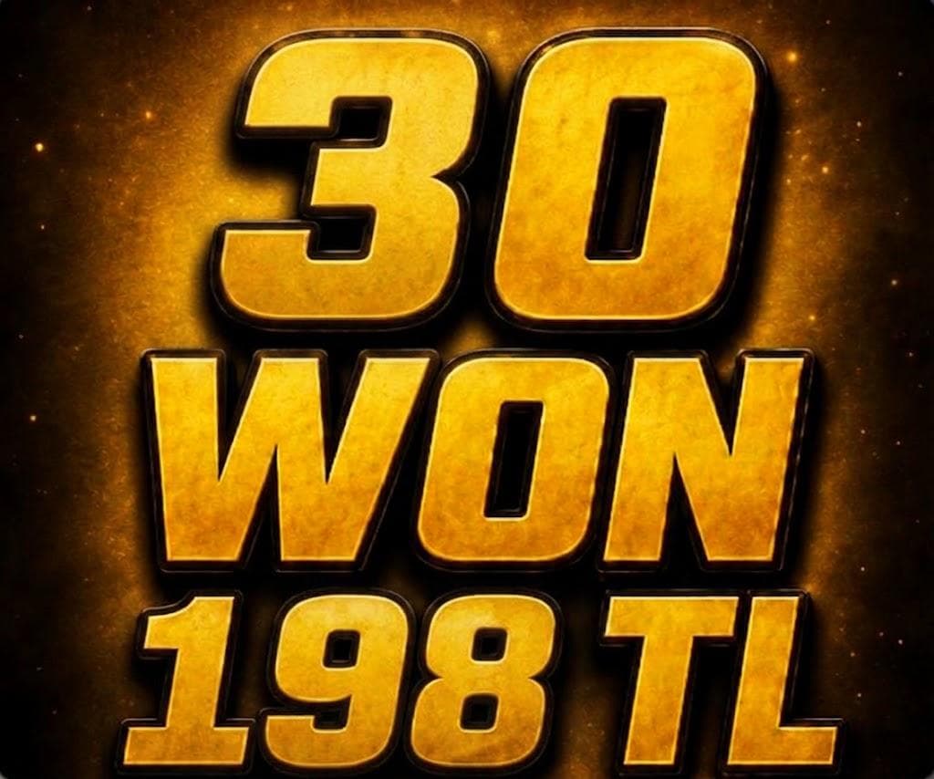 30 WON 6.6 TL MESAJ ATIN