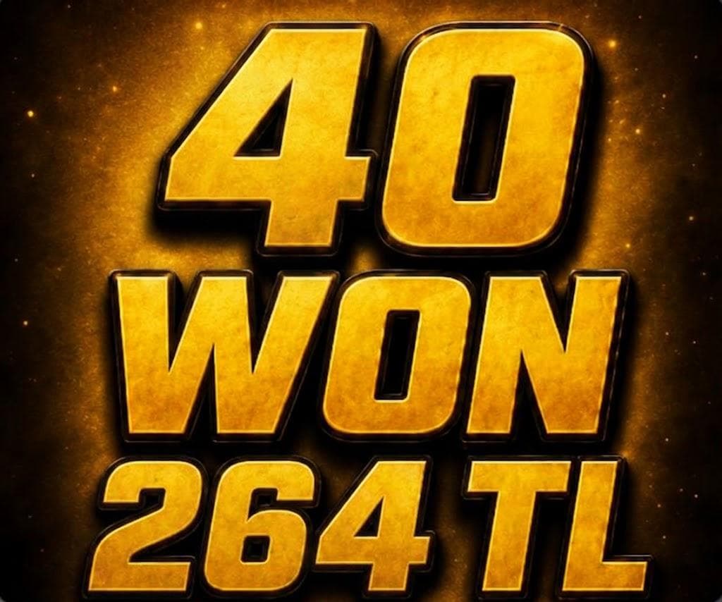 40 WON 6.6 TL MESAJ ATIN