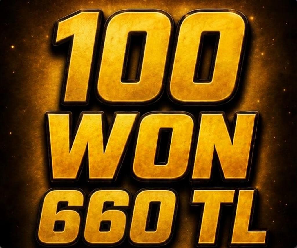 100 WON 6.6 TL MESAJ ATIN