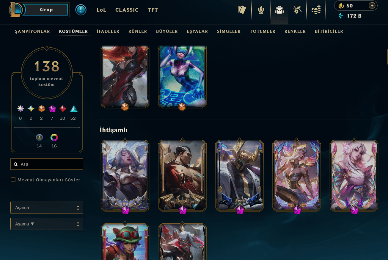 167 LVL 138 KOSTÜM + MAİL ONAYSIZ + TEL ONAYSIZ