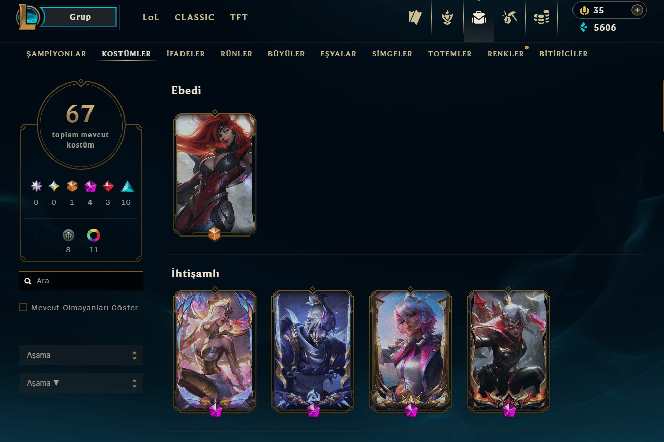 PLAT 3 TR 43 LVL 67 KOSTÜM + TEL ONAYSIZ