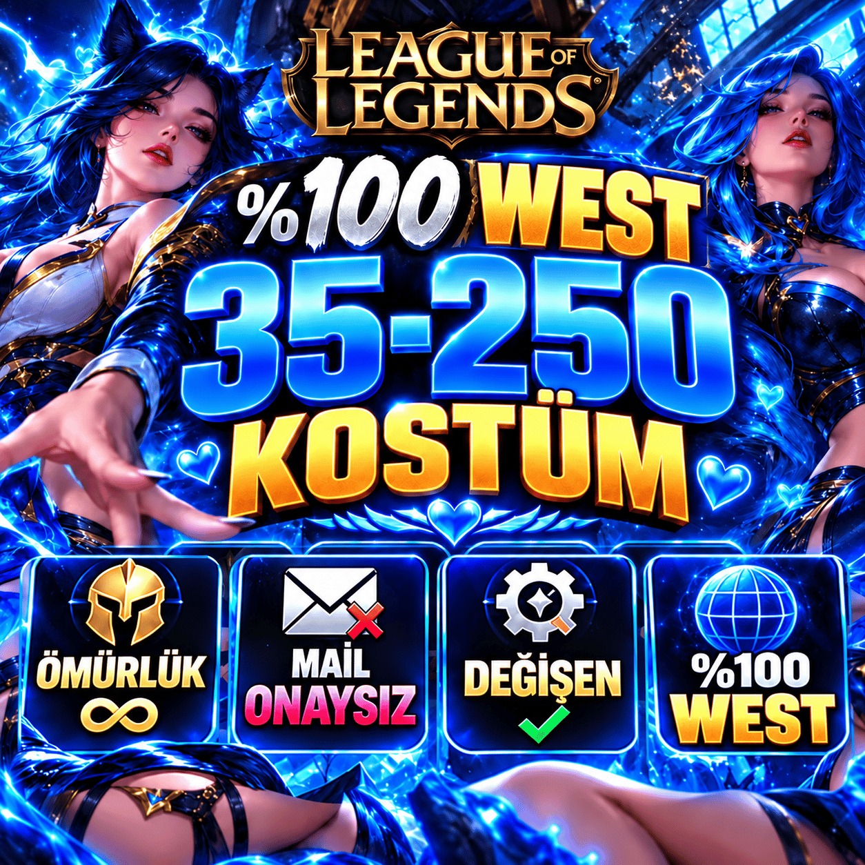 %100EUW 35-250 KOSTÜM + MAİL DEGİSENN