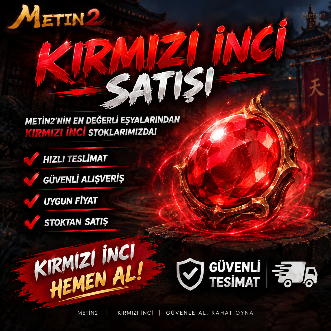 5 Adet Kırmızı İnci