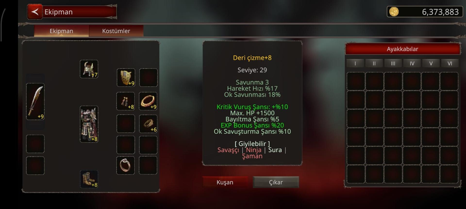 Deri Çizme +8 ELİT