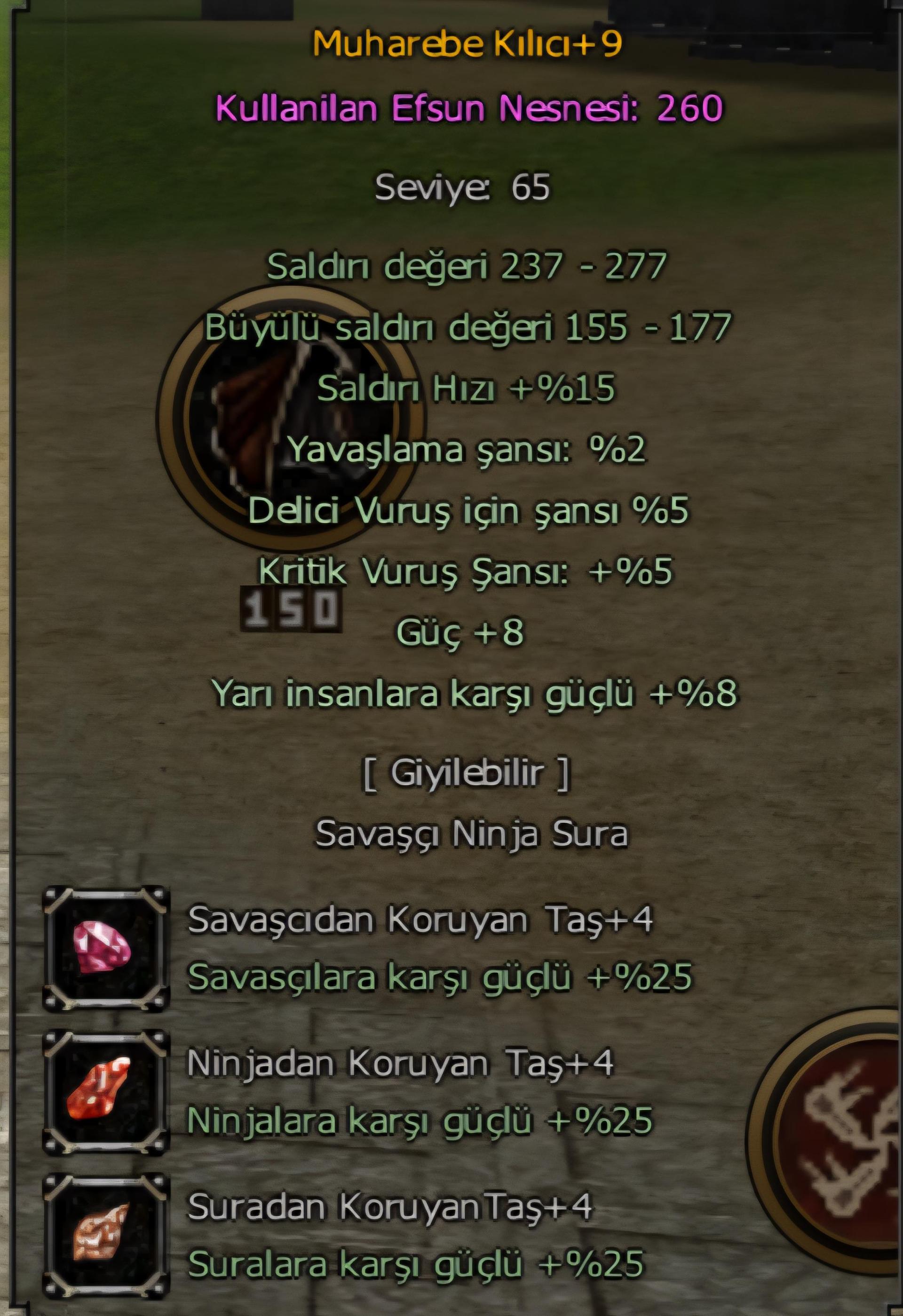 +9 MUHAREBE KILICI