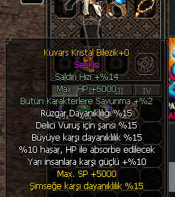 FIRTINA KANAT +0 ve KUVARS KRİSTAL BİLEZİK +0