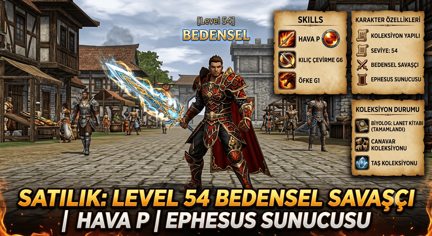 EPHESUS 54 LEVEL HAVA P KILIÇ ÇEVİRME G6 ÖFKE G1 KOLEKSİYONU YAPILI