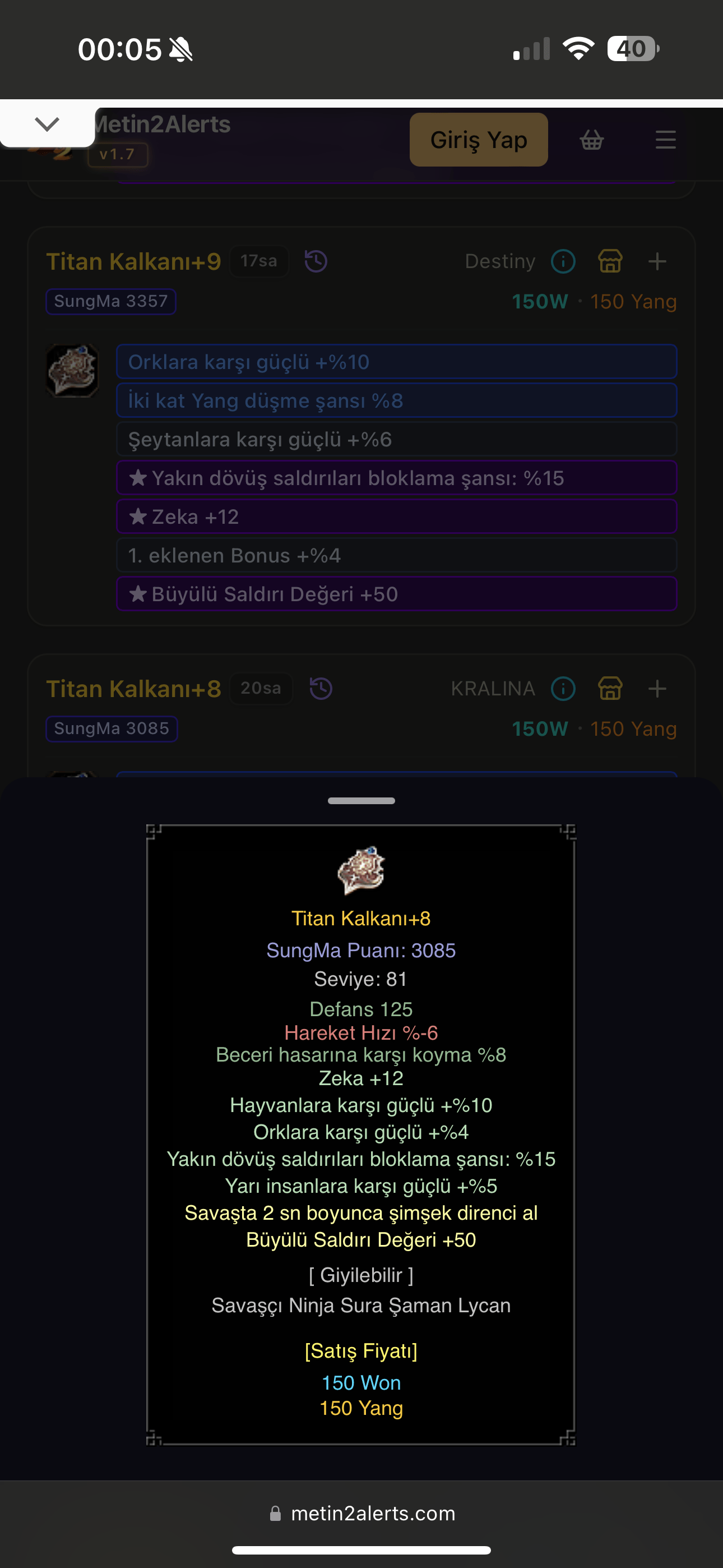 Elit Titan kalkan