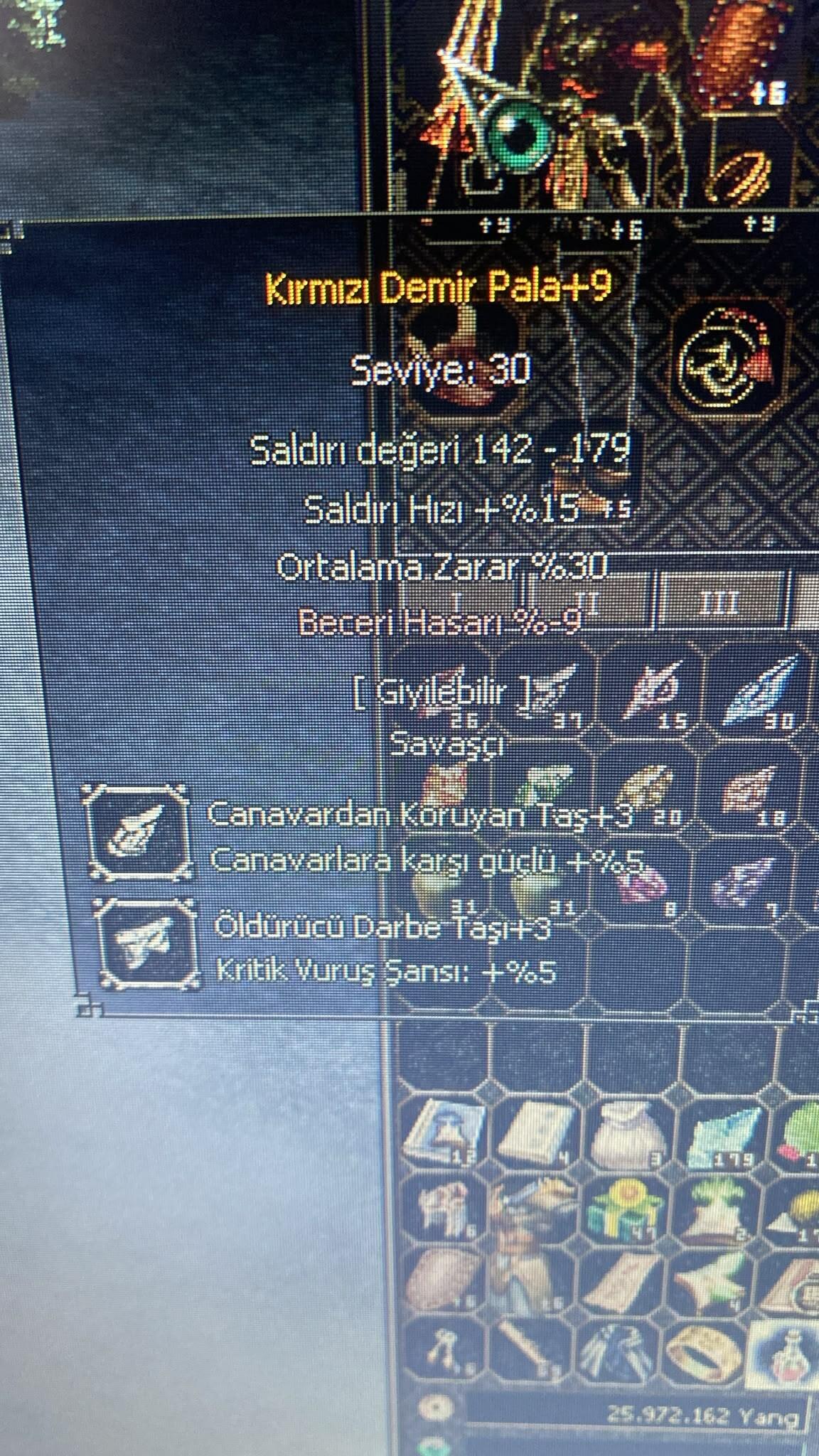 +9 KIRMIZI DEMİR PALA KDP 30ORT
