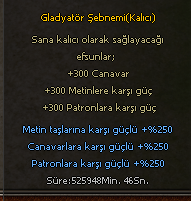 GLADYATÖR ŞEBNEMİ SATILIR